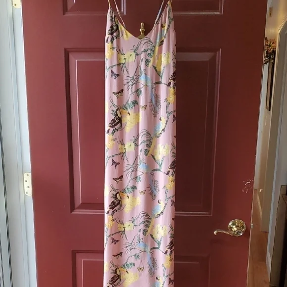 Reformation Toucan Tropical Floral Pink Midi Dress Small - Picture 3 of 8